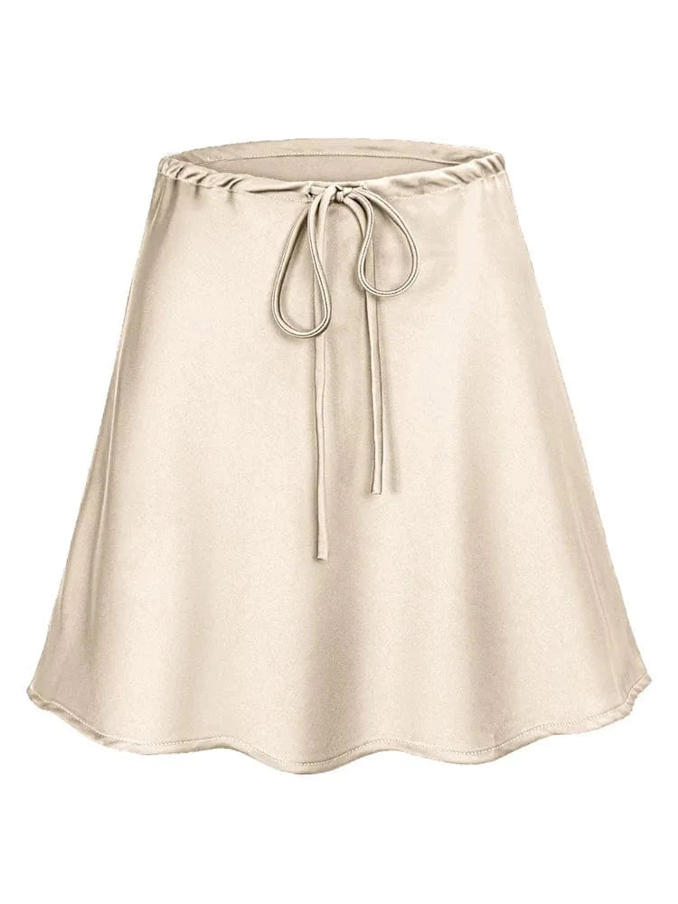 Satijnen minirok Beige / L