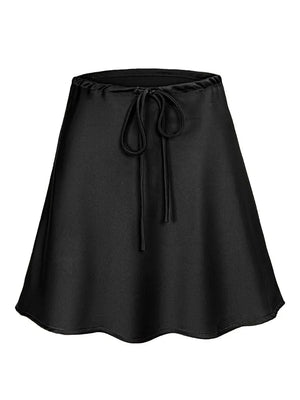 Satijnen minirok Black / L