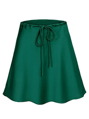 Satijnen minirok Dark green / S