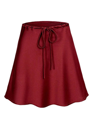 Satijnen minirok Wine red / L