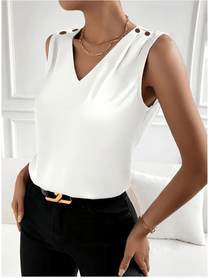 Satijnen mouwloze top