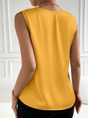 Satijnen mouwloze top