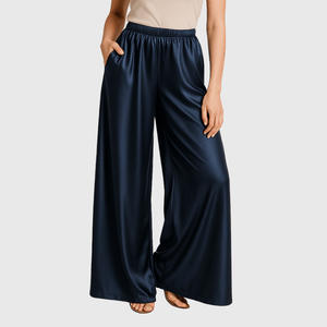 Satijnen palazzo broek