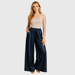 Satijnen palazzo broek