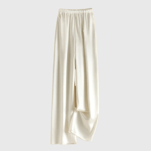Satijnen palazzo broek Wit / S