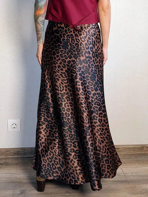 Satijnen panter rok