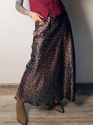 Satijnen panter rok