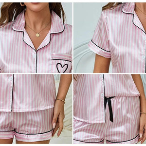 Satijnen shortama dames