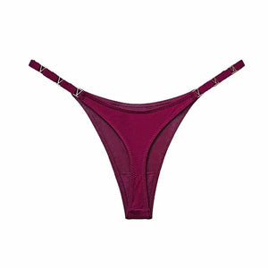 Satijnen string dames Bordeauxrood / S Hips80-85cm / 1 st.