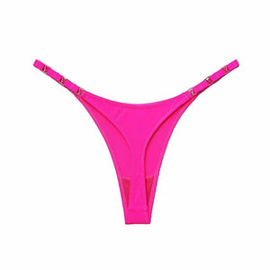 Satijnen string dames Roze / S Hips80-85cm / 1 st.