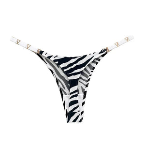 Satijnen string dames Zebra / S Hips80-85cm / 1 st.