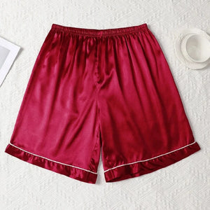 Set van 3 heren satijnen pyjamashort