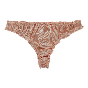Tanga string satijn Champagne / S