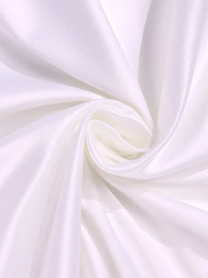 Witte gedrapeerde satijnen mini jurk met taille cut-outs