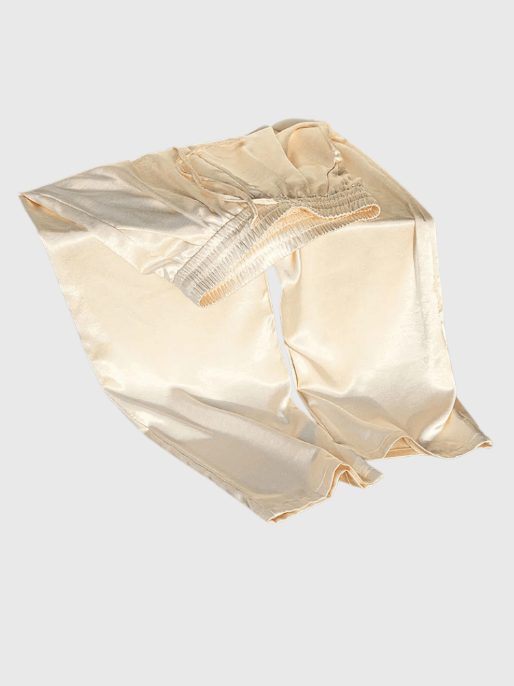 Witte satijnen broek