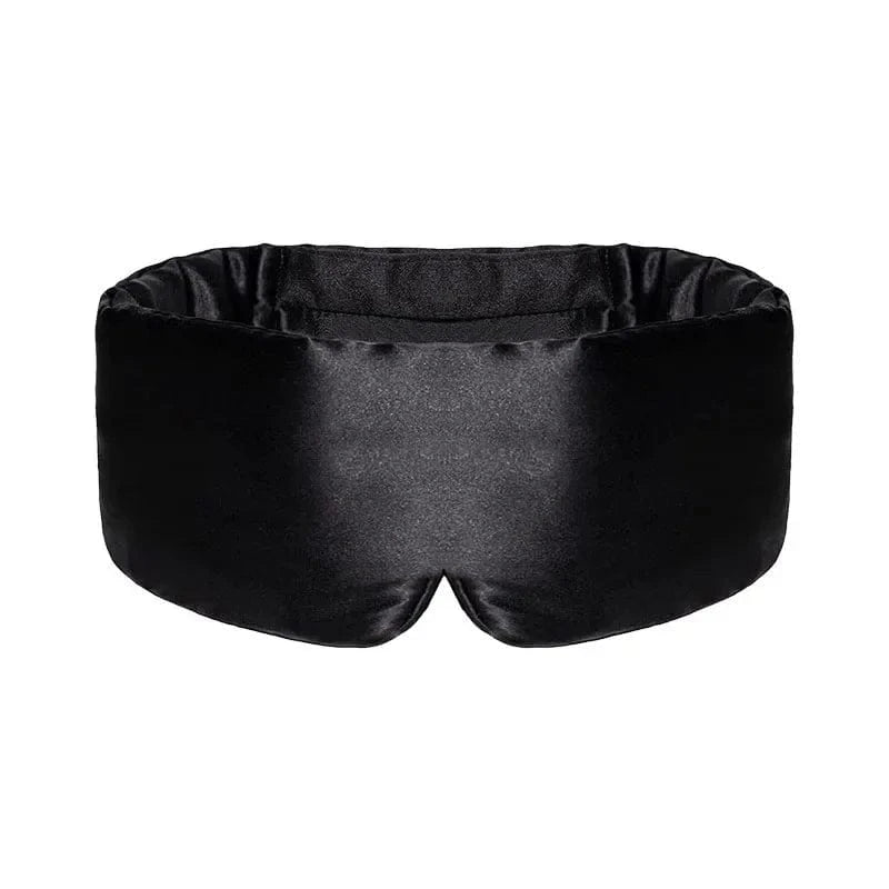 Zwart satijnen slaapmasker Zwart