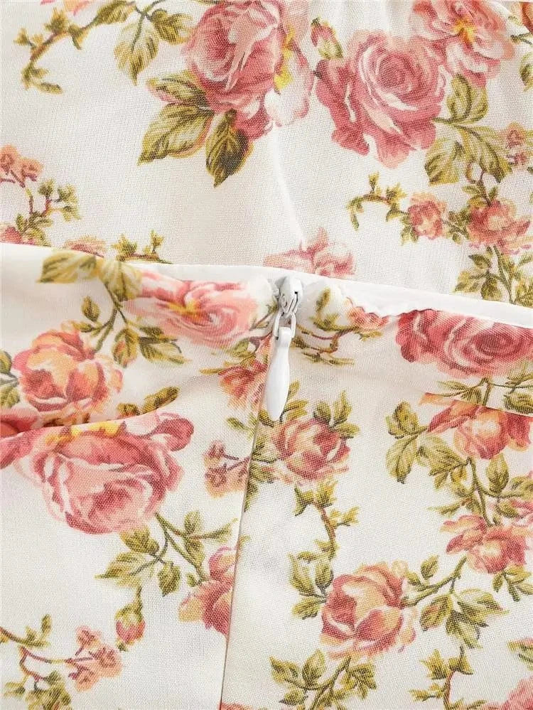 Bloemen jurkje dames satijne