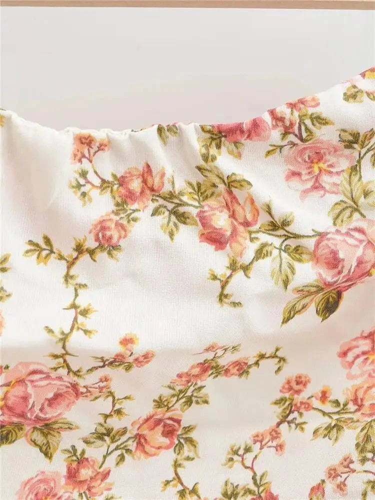Bloemen jurkje dames satijne