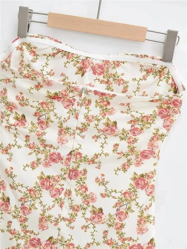 Bloemen jurkje dames satijne