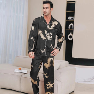 Chinese satijnen pyjama voor mannen