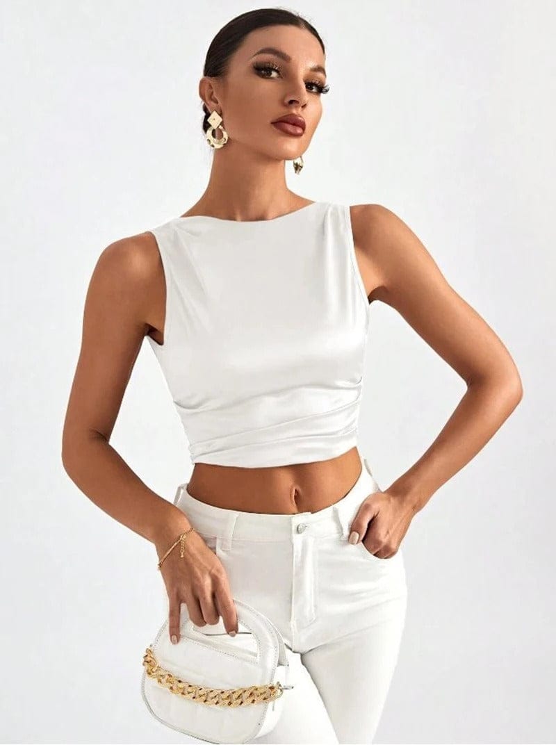 Crop top satijn