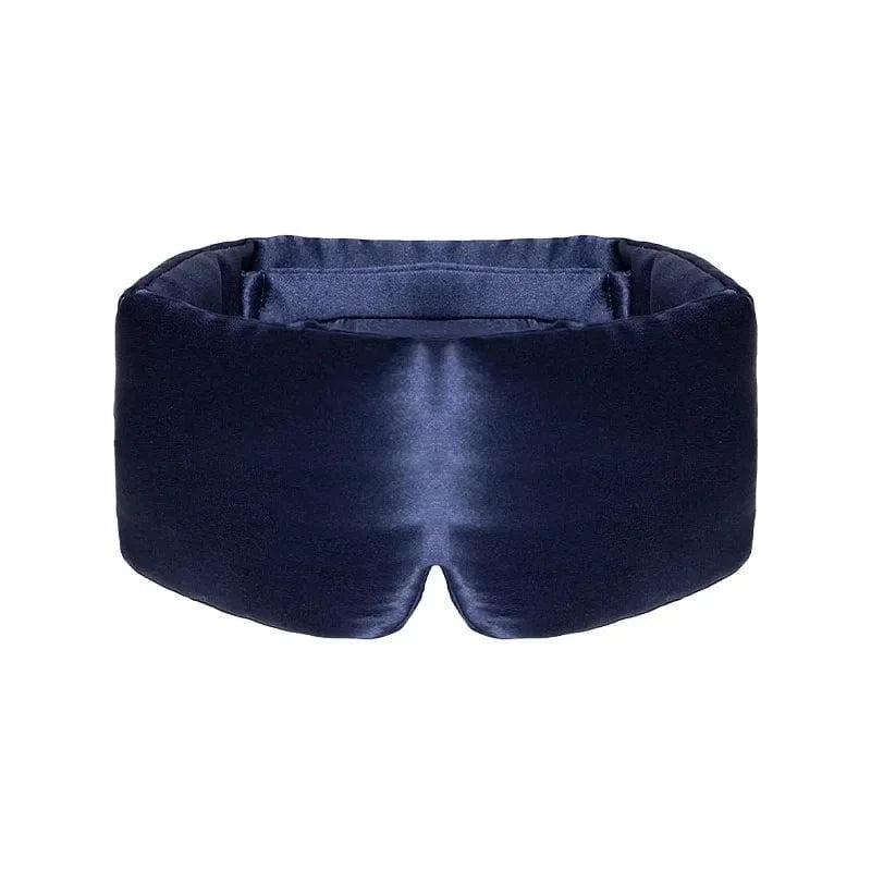 Donkerblauwe satijnen slaapmasker Donkerblauwe