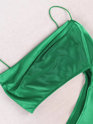 Galajurk groen satijn