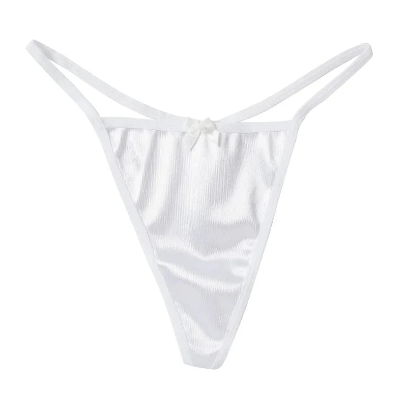 Geile satijn string Wit / M 40-50KG / 1 st.
