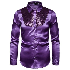 Glitter overhemd heren