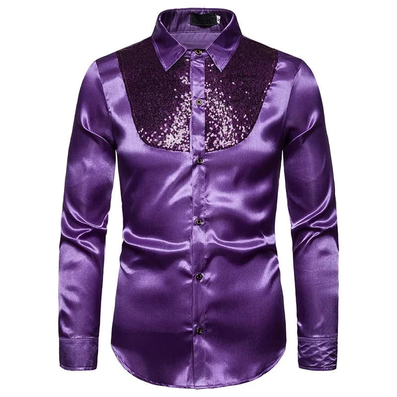 Glitter overhemd heren