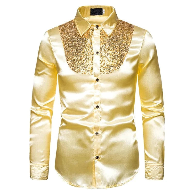 Glitter overhemd heren