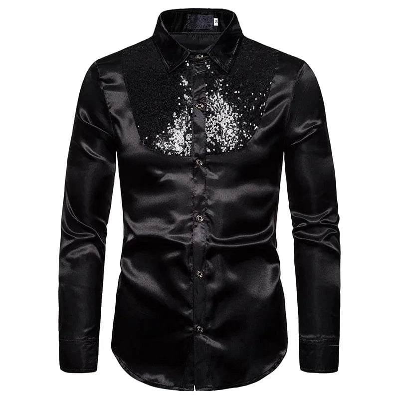 Glitter overhemd heren