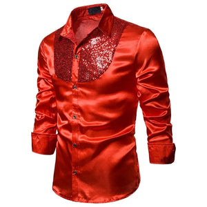 Glitter overhemd heren