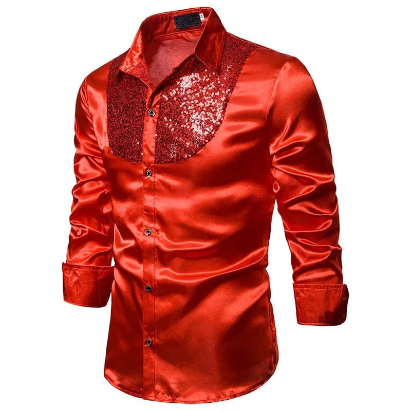Glitter overhemd heren