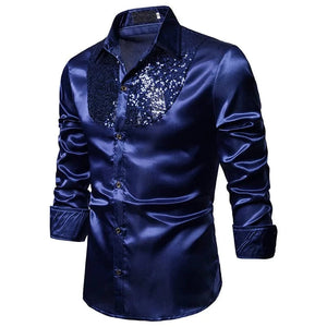 Glitter overhemd heren