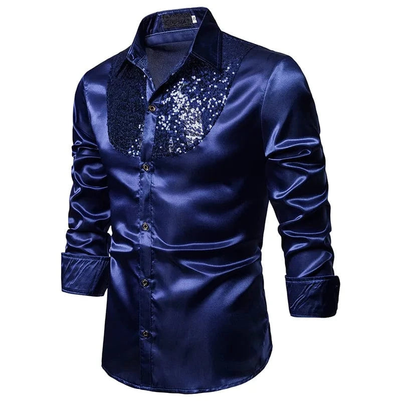 Glitter overhemd heren