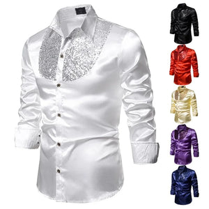 Glitter overhemd heren