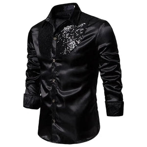 Glitter overhemd heren