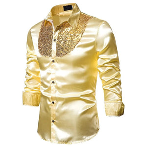 Glitter overhemd heren