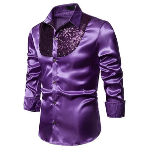 Glitter overhemd heren