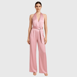 Jumpsuit roze satijn Roze / XS