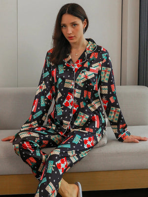 Kerst pyjama satijn