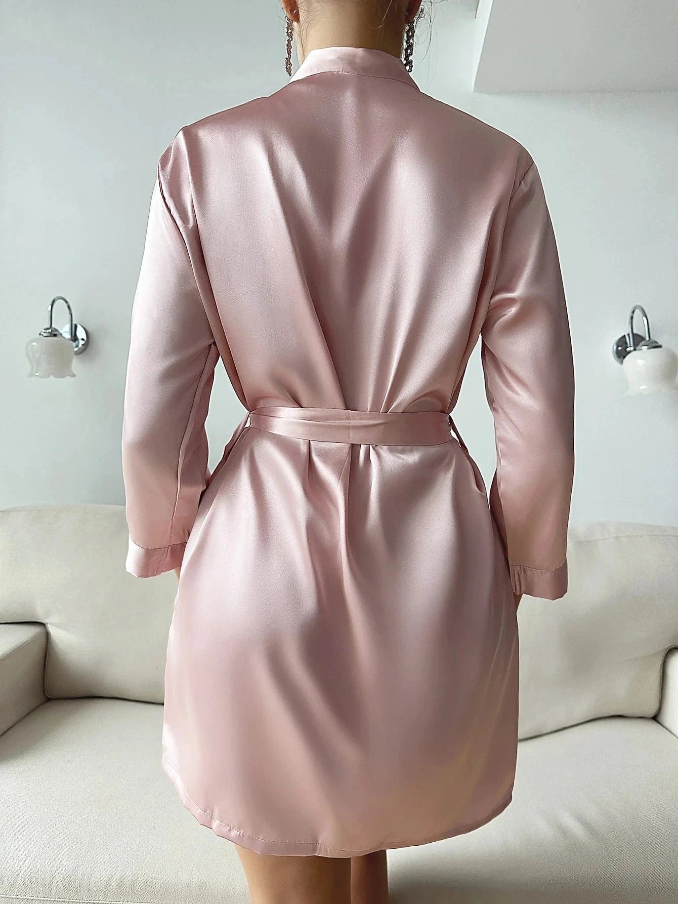 Kimono roze satijn