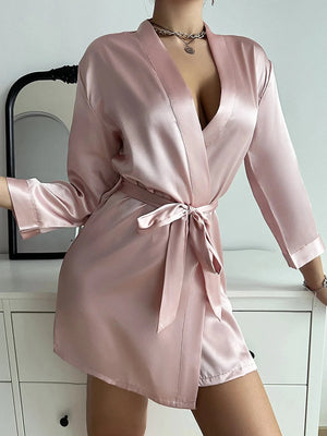 Kimono roze satijn