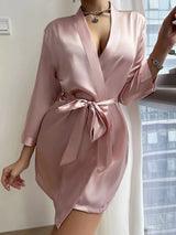 Kimono roze satijn Roze / S