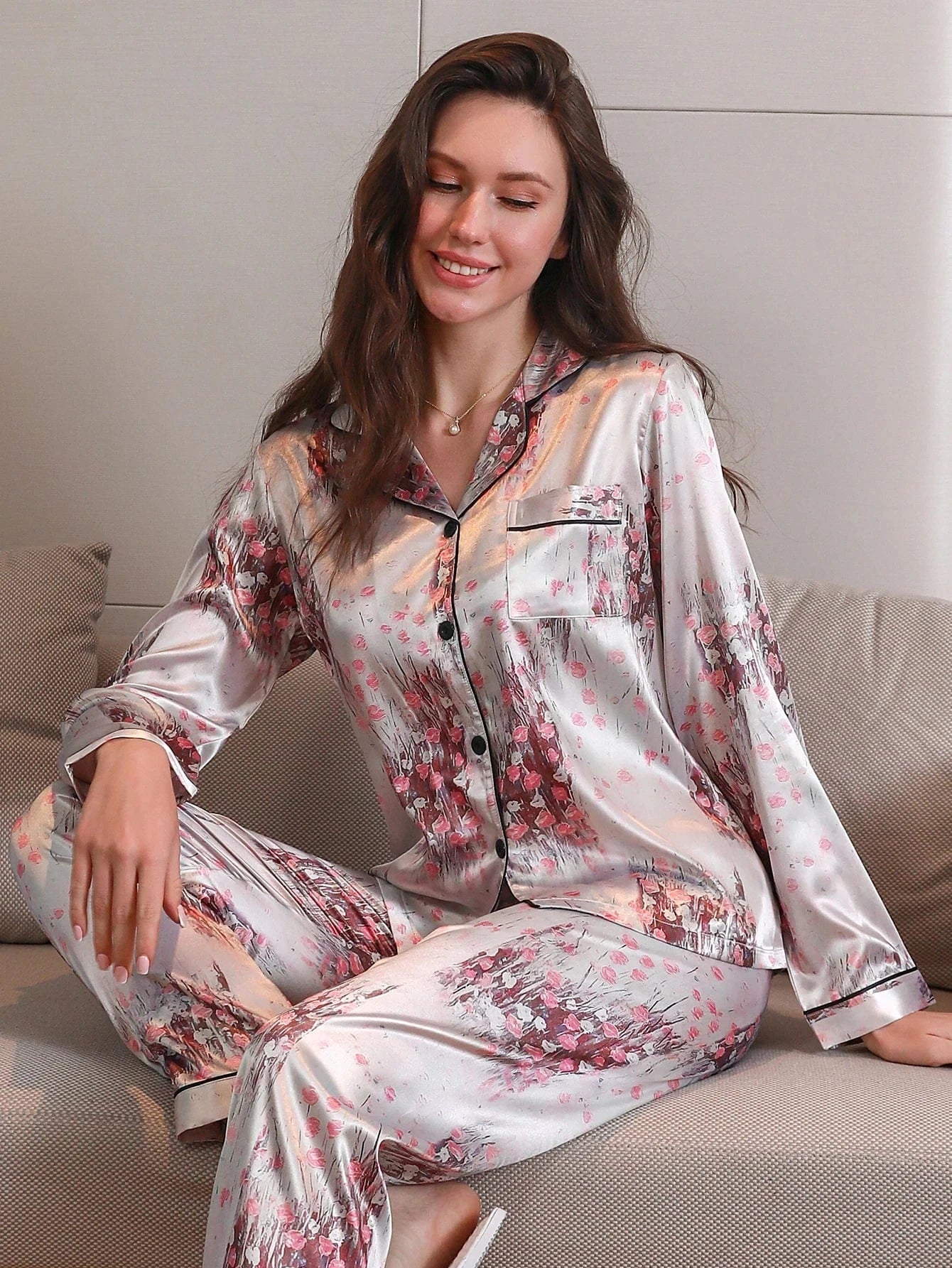 Luxe satijnen pyjama