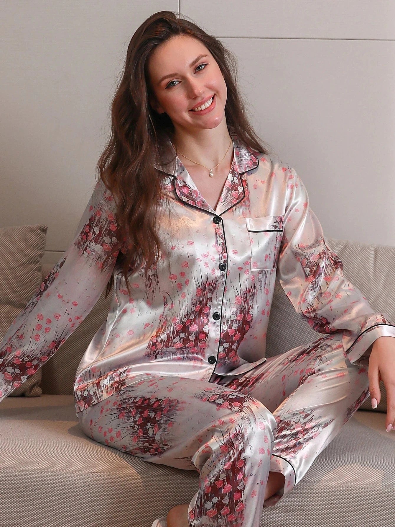 Luxe satijnen pyjama