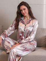 Luxe satijnen pyjama Floral / S