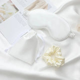 Luxe satijnen slaapmasker-cadeauset – Wit Wit