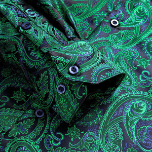 Paisley satijn overhemden